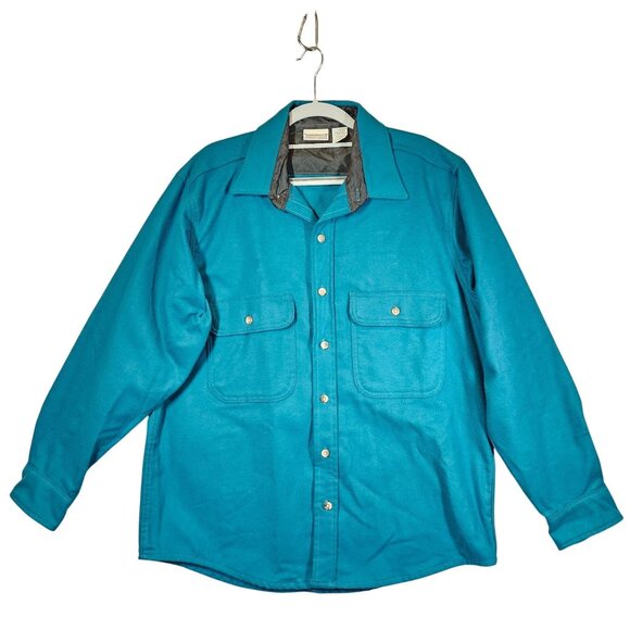 Field & Stream shirt Mens L Button Pockets brushed Cotton Dad office work warm - Picture 1 of 8